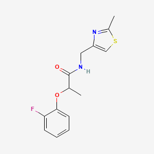 2-(2-fluorophenoxy)-N-[(2-methyl-1,3-thiazol-4-yl)methyl]propanamide