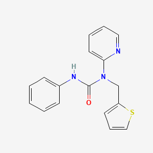 molecular formula C17H15N3OS B11355453 3-Phenyl-1-pyridin-2-yl-1-(thiophen-2-ylmethyl)urea 