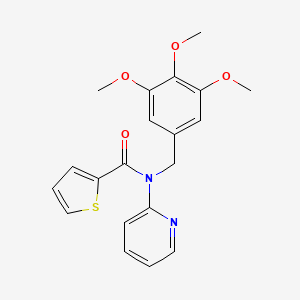 molecular formula C20H20N2O4S B11355460 N-(pyridin-2-yl)-N-(3,4,5-trimethoxybenzyl)thiophene-2-carboxamide 