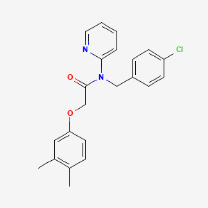 molecular formula C22H21ClN2O2 B11355481 N-(4-chlorobenzyl)-2-(3,4-dimethylphenoxy)-N-(pyridin-2-yl)acetamide 