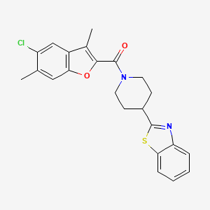 [4-(1,3-Benzothiazol-2-yl)piperidin-1-yl](5-chloro-3,6-dimethyl-1-benzofuran-2-yl)methanone