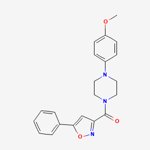 molecular formula C21H21N3O3 B11355510 1-(4-Methoxyphenyl)-4-[(5-phenylisoxazol-3-yl)carbonyl]piperazine 