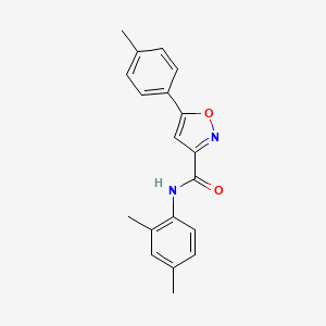 molecular formula C19H18N2O2 B11355518 N-(2,4-dimethylphenyl)-5-(4-methylphenyl)-1,2-oxazole-3-carboxamide 