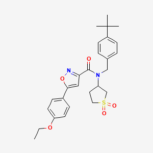 molecular formula C27H32N2O5S B11355530 N-(4-tert-butylbenzyl)-N-(1,1-dioxidotetrahydrothiophen-3-yl)-5-(4-ethoxyphenyl)-1,2-oxazole-3-carboxamide 