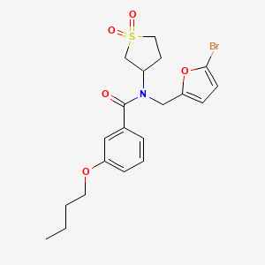 N-[(5-bromofuran-2-yl)methyl]-3-butoxy-N-(1,1-dioxidotetrahydrothiophen-3-yl)benzamide