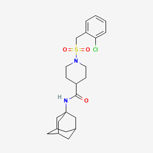 molecular formula C23H31ClN2O3S B11355557 N-(Adamantan-1-YL)-1-[(2-chlorophenyl)methanesulfonyl]piperidine-4-carboxamide 