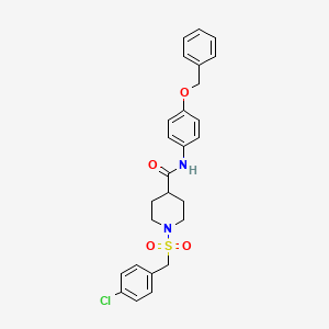 N-[4-(benzyloxy)phenyl]-1-[(4-chlorobenzyl)sulfonyl]piperidine-4-carboxamide