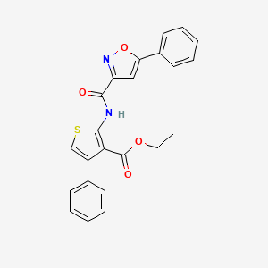 molecular formula C24H20N2O4S B11355574 Ethyl 4-(4-methylphenyl)-2-{[(5-phenyl-1,2-oxazol-3-yl)carbonyl]amino}thiophene-3-carboxylate 