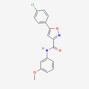 5-(4-chlorophenyl)-N-(3-methoxyphenyl)-1,2-oxazole-3-carboxamide