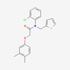 N-(2-chlorophenyl)-2-(3,4-dimethylphenoxy)-N-(thiophen-2-ylmethyl)acetamide