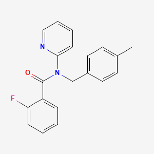 molecular formula C20H17FN2O B11355608 2-fluoro-N-(4-methylbenzyl)-N-(pyridin-2-yl)benzamide 