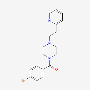 molecular formula C18H20BrN3O B11355617 (4-Bromophenyl){4-[2-(pyridin-2-yl)ethyl]piperazin-1-yl}methanone 