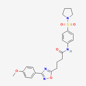 4-[3-(4-methoxyphenyl)-1,2,4-oxadiazol-5-yl]-N-[4-(pyrrolidin-1-ylsulfonyl)phenyl]butanamide