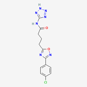 4-[3-(4-chlorophenyl)-1,2,4-oxadiazol-5-yl]-N-(1H-tetrazol-5-yl)butanamide