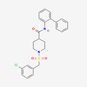 N-(biphenyl-2-yl)-1-[(3-chlorobenzyl)sulfonyl]piperidine-4-carboxamide