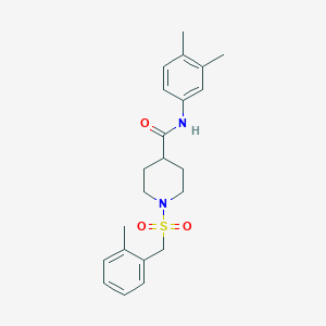 N-(3,4-dimethylphenyl)-1-[(2-methylbenzyl)sulfonyl]piperidine-4-carboxamide