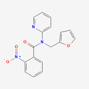 molecular formula C17H13N3O4 B11355760 N-(furan-2-ylmethyl)-2-nitro-N-(pyridin-2-yl)benzamide 