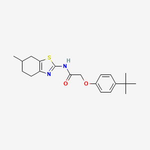 2-(4-tert-butylphenoxy)-N-(6-methyl-4,5,6,7-tetrahydro-1,3-benzothiazol-2-yl)acetamide