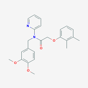 molecular formula C24H26N2O4 B11355779 N-(3,4-dimethoxybenzyl)-2-(2,3-dimethylphenoxy)-N-(pyridin-2-yl)acetamide 