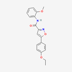 molecular formula C19H18N2O4 B11355787 5-(4-ethoxyphenyl)-N-(2-methoxyphenyl)-1,2-oxazole-3-carboxamide 