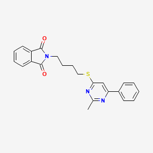 2-(4-((2-Methyl-6-phenylpyrimidin-4-yl)thio)butyl)isoindoline-1,3-dione