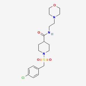 1-[(4-chlorobenzyl)sulfonyl]-N-[2-(morpholin-4-yl)ethyl]piperidine-4-carboxamide