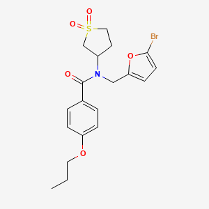 N-[(5-bromofuran-2-yl)methyl]-N-(1,1-dioxidotetrahydrothiophen-3-yl)-4-propoxybenzamide