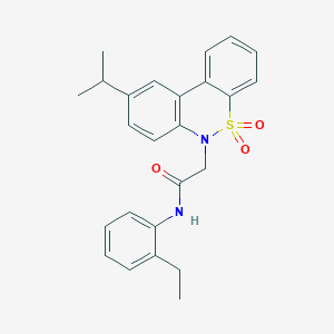 N-(2-ethylphenyl)-2-(9-isopropyl-5,5-dioxido-6H-dibenzo[c,e][1,2]thiazin-6-yl)acetamide