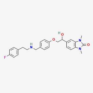 5-{2-[4-({[2-(4-fluorophenyl)ethyl]amino}methyl)phenoxy]-1-hydroxyethyl}-1,3-dimethyl-1,3-dihydro-2H-benzimidazol-2-one