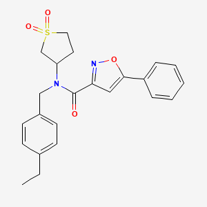 N-(1,1-dioxidotetrahydrothiophen-3-yl)-N-(4-ethylbenzyl)-5-phenyl-1,2-oxazole-3-carboxamide