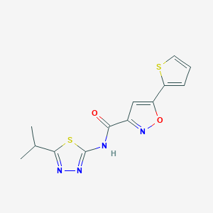 N-[5-(propan-2-yl)-1,3,4-thiadiazol-2-yl]-5-(thiophen-2-yl)-1,2-oxazole-3-carboxamide