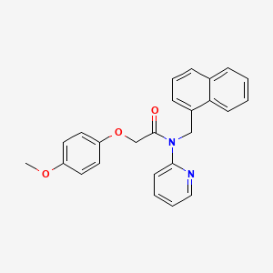 molecular formula C25H22N2O3 B11355907 2-(4-methoxyphenoxy)-N-(naphthalen-1-ylmethyl)-N-(pyridin-2-yl)acetamide 