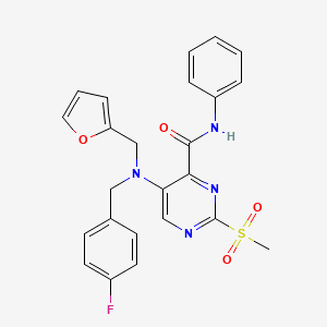 5-[(4-fluorobenzyl)(furan-2-ylmethyl)amino]-2-(methylsulfonyl)-N-phenylpyrimidine-4-carboxamide