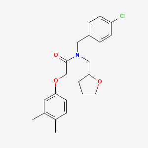 N-(4-chlorobenzyl)-2-(3,4-dimethylphenoxy)-N-(tetrahydrofuran-2-ylmethyl)acetamide