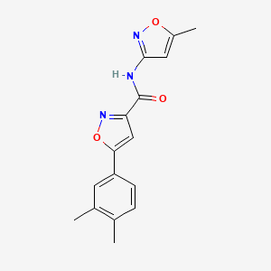 5-(3,4-dimethylphenyl)-N-(5-methyl-1,2-oxazol-3-yl)-1,2-oxazole-3-carboxamide