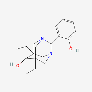 5,7-Diethyl-2-(2-hydroxyphenyl)-1,3-diazatricyclo[3.3.1.1~3,7~]decan-6-ol