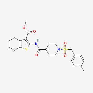 molecular formula C24H30N2O5S2 B11355956 Methyl 2-[({1-[(4-methylbenzyl)sulfonyl]piperidin-4-yl}carbonyl)amino]-4,5,6,7-tetrahydro-1-benzothiophene-3-carboxylate 