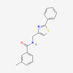 molecular formula C18H16N2OS B11355957 3-methyl-N-[(2-phenyl-1,3-thiazol-4-yl)methyl]benzamide 