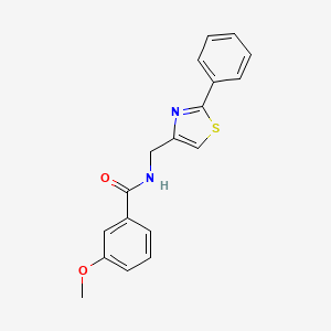 3-methoxy-N-[(2-phenyl-1,3-thiazol-4-yl)methyl]benzamide