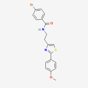 molecular formula C19H17BrN2O2S B11355981 4-bromo-N-{2-[2-(4-methoxyphenyl)-1,3-thiazol-4-yl]ethyl}benzamide 