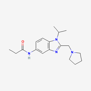 N-[1-(propan-2-yl)-2-(pyrrolidin-1-ylmethyl)-1H-benzimidazol-5-yl]propanamide