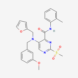 5-[(furan-2-ylmethyl)(3-methoxybenzyl)amino]-N-(2-methylphenyl)-2-(methylsulfonyl)pyrimidine-4-carboxamide