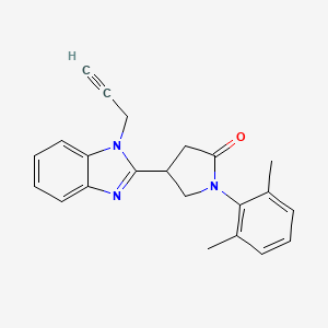 1-(2,6-dimethylphenyl)-4-[1-(prop-2-yn-1-yl)-1H-benzimidazol-2-yl]pyrrolidin-2-one