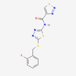 N-{5-[(2-fluorobenzyl)sulfanyl]-1,3,4-thiadiazol-2-yl}-1,2,3-thiadiazole-4-carboxamide