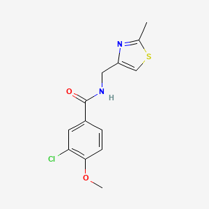 3-chloro-4-methoxy-N-[(2-methyl-1,3-thiazol-4-yl)methyl]benzamide