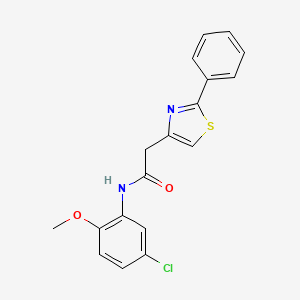 N-(5-chloro-2-methoxyphenyl)-2-(2-phenyl-1,3-thiazol-4-yl)acetamide