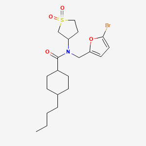 N-[(5-bromofuran-2-yl)methyl]-4-butyl-N-(1,1-dioxidotetrahydrothiophen-3-yl)cyclohexanecarboxamide