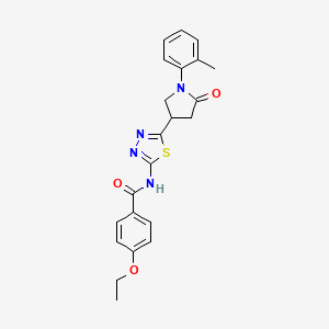 4-ethoxy-N-{5-[1-(2-methylphenyl)-5-oxopyrrolidin-3-yl]-1,3,4-thiadiazol-2-yl}benzamide