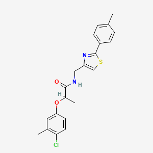 2-(4-chloro-3-methylphenoxy)-N-{[2-(4-methylphenyl)-1,3-thiazol-4-yl]methyl}propanamide