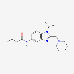 N-[2-(piperidin-1-ylmethyl)-1-(propan-2-yl)-1H-benzimidazol-5-yl]butanamide